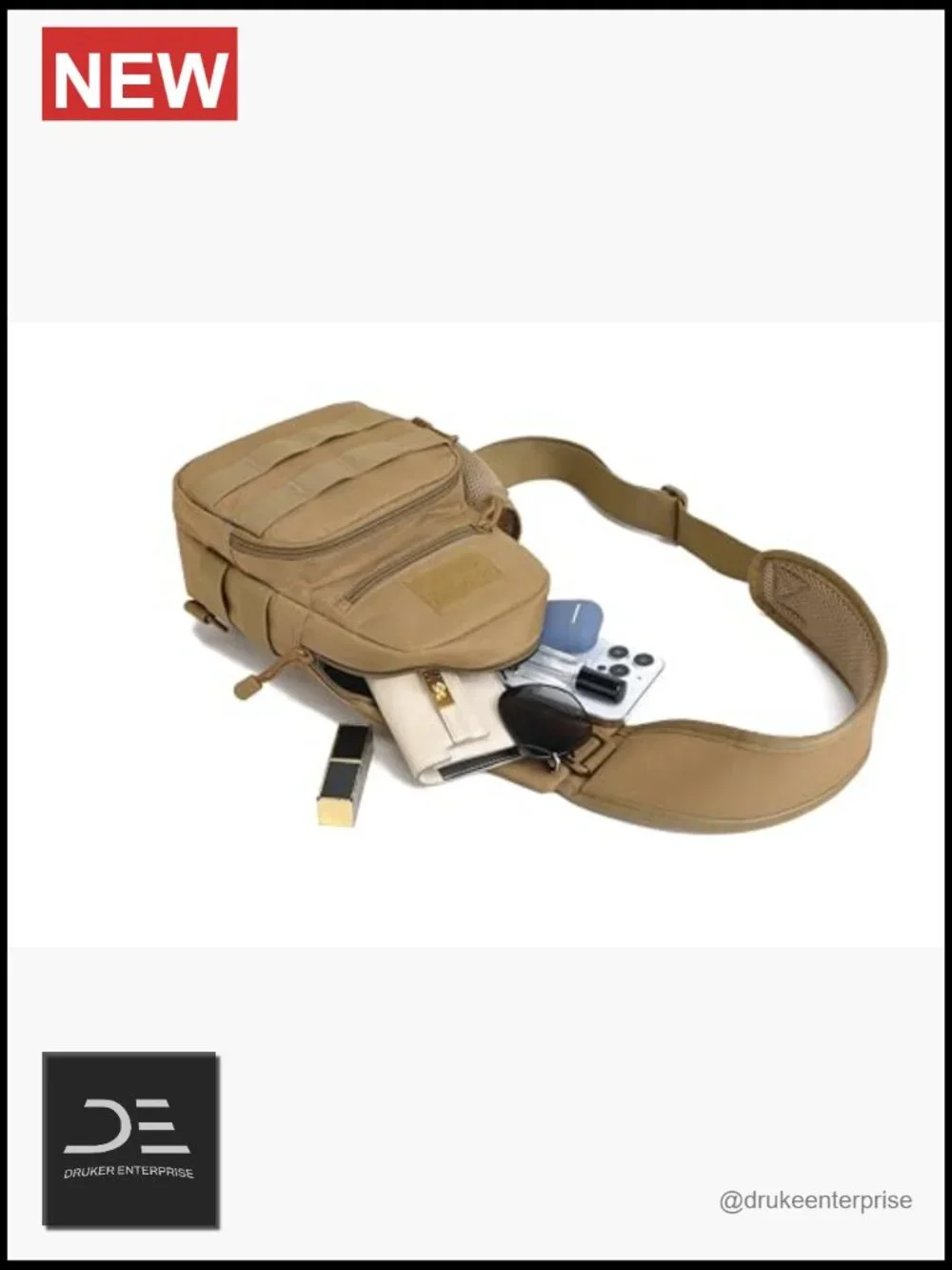Tactical Sling Backpack Crossbody Chest Bag Daypack for Travel Hiking Cycling